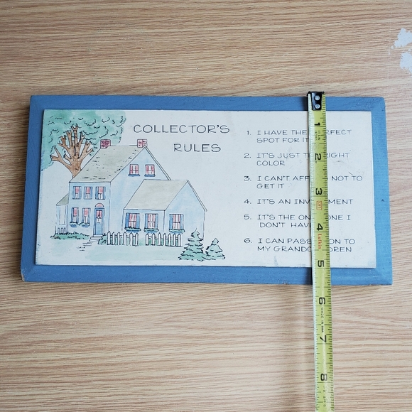 Collectors Rules Wall Decor Sign Vintage‎ - Picture 3 of 7